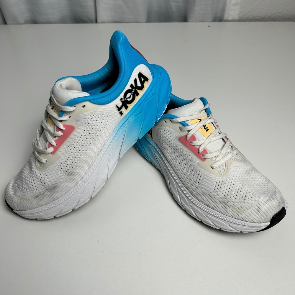 Hoka Arahi 7 Womens Running Shoes Blanc De Blanc Swimsuit 1147851 BSW Size 10B
